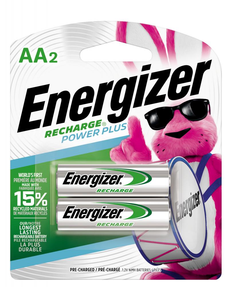 Energizer Power Plus Rechargeable AA Batteries (2 Pack), Double A Batteries<span class=' ItemWarning' style='display:block;'>Item is usually in stock, but we&#39;ll be in touch if there&#39;s a problem<br /></span>