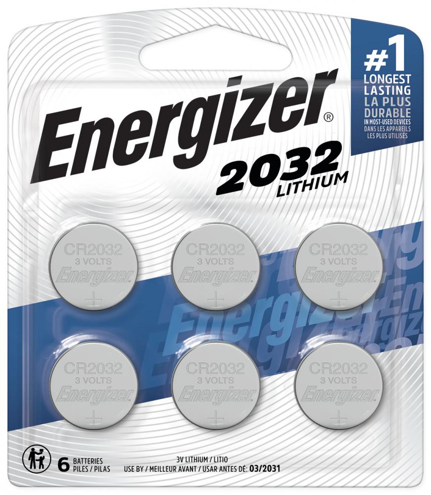 Energizer 2032 Batteries (6 Pack), 3V Lithium Coin Batteries<span class=' ItemWarning' style='display:block;'>Item is usually in stock, but we&#39;ll be in touch if there&#39;s a problem<br /></span>