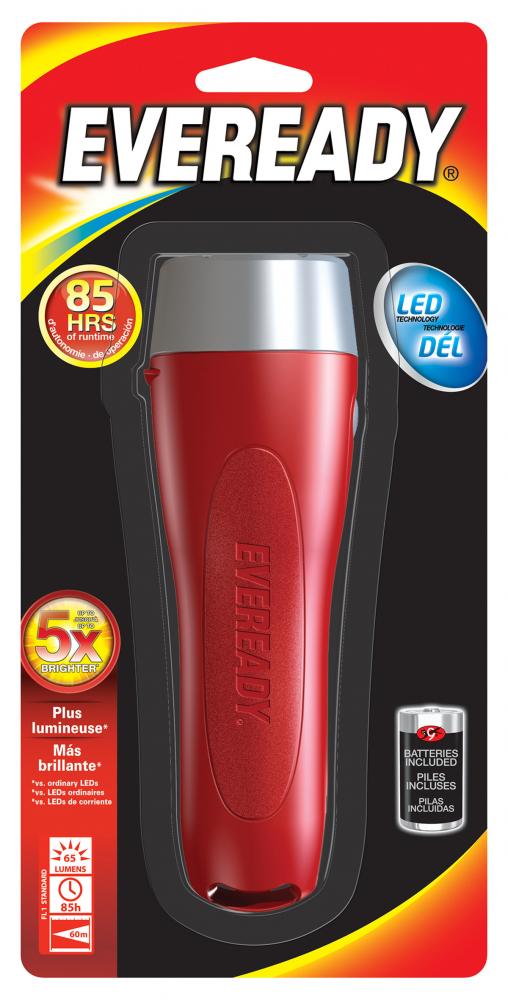 Eveready LED Flashlight (2 D Size Batteries Included)<span class=' ItemWarning' style='display:block;'>Item is usually in stock, but we&#39;ll be in touch if there&#39;s a problem<br /></span>