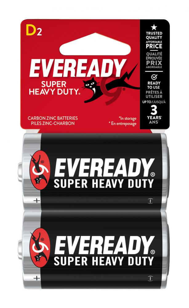 Eveready Super Heavy Duty D Battery<span class=' ItemWarning' style='display:block;'>Item is usually in stock, but we&#39;ll be in touch if there&#39;s a problem<br /></span>