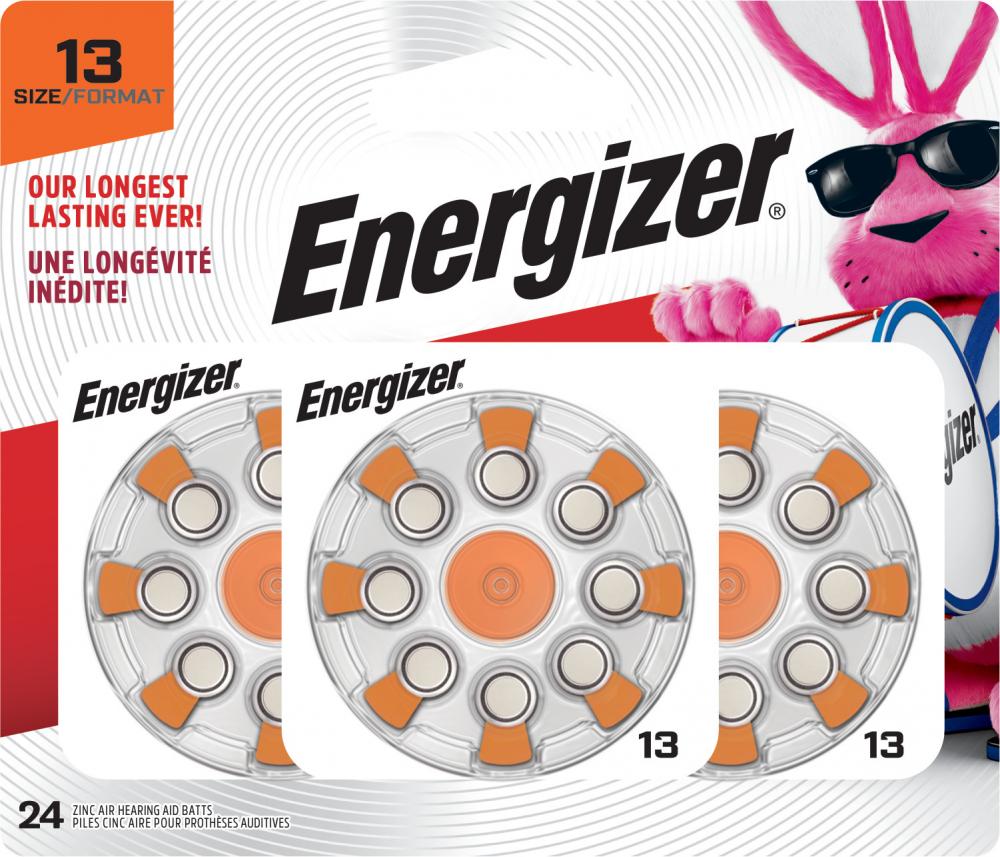 Energizer Hearing Aid Batteries Size 13, Orange Tab, 24 Pack<span class=' ItemWarning' style='display:block;'>Item is usually in stock, but we&#39;ll be in touch if there&#39;s a problem<br /></span>