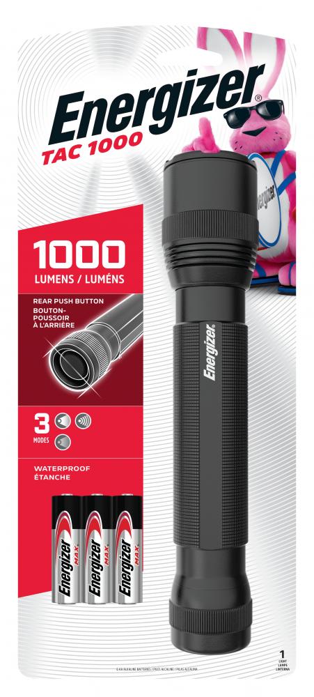 Energizer TAC 1,000 Lumen LED Tactical Metal Flashlight<span class=' ItemWarning' style='display:block;'>Item is usually in stock, but we&#39;ll be in touch if there&#39;s a problem<br /></span>