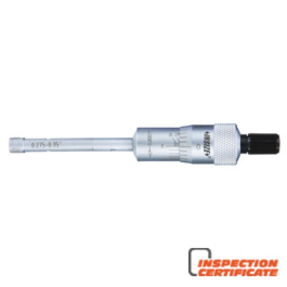 THREE POINTS INSIDE MICROMETER MEASURING DEPTH 2.11IN W/ STANDARD RING RATCHET STOP 0.425-0.5IN<span class=' ItemWarning' style='display:block;'>Item is usually in stock, but we&#39;ll be in touch if there&#39;s a problem<br /></span>