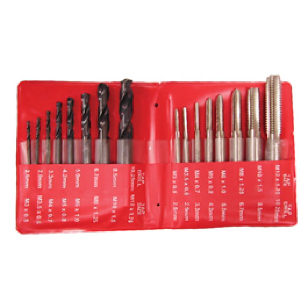 METRIC TAP AND DRILL SET 16-PIECE SET<span class=' ItemWarning' style='display:block;'>Item is usually in stock, but we&#39;ll be in touch if there&#39;s a problem<br /></span>