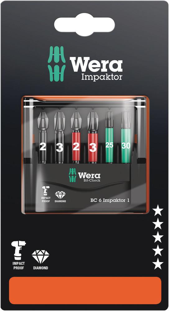 BIT-CHECK 6 IMPAKTOR 1 SB BITS FOR PH/PZ/TX SCREWS<span class=' ItemWarning' style='display:block;'>Item is usually in stock, but we&#39;ll be in touch if there&#39;s a problem<br /></span>