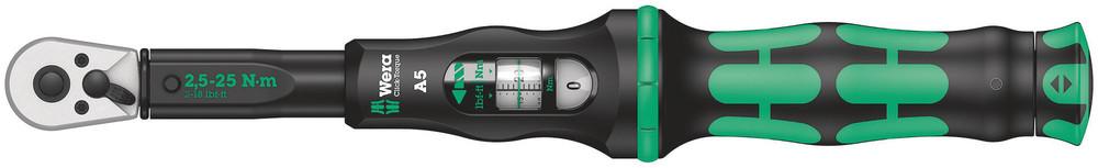 Click-Torque A5 Torque wrench Drive 2,5 - 25 Nm<span class=' ItemWarning' style='display:block;'>Item is usually in stock, but we&#39;ll be in touch if there&#39;s a problem<br /></span>