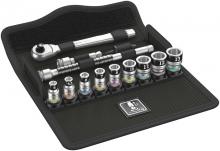 Wera Tools 05003756001 - 8100 SA 12 HF Zyklop Metal Ratchet Set push-through square, 1/4" drive, holding function