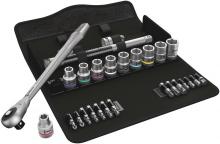 Wera Tools 05004080001 - 8100 SC 10 ZYKLOP METAL RATCHET SET. IMPERIAL 1/2 25 PCS RATCHET SET PUSH-THROUGH SQUARE IMPERIAL