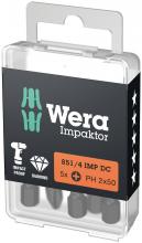 Wera Tools 05057656001 - 851/4 IMP DC PH 2 X 50 MM BITS FOR PHILLIPS SCREWS, IMPACT (1 Pack = 5pcs)