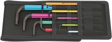 Wera Tools 05022639001 - 950 SPKL/9 SZ MULTICOLOUR LONG ARM HEX KEY SET (SB Packaging, Textile Pouch)