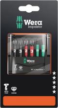 Wera Tools 05073890001 - BIT-CHECK 6 IMPAKTOR 1 SB BITS FOR PH/PZ/TX SCREWS