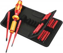 Wera Tools 05059291001 - KRAFTFORM KOMPAKT VDE TORQUE 1.2 -3.0 NM BIT SET WITH HANDLE AND INTER-CHANGEABLE BLADES