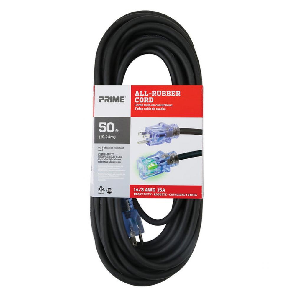 50ft 14/3 SJOOW All-Rubber™ Outdoor Extension Cord<span class=' ItemWarning' style='display:block;'>Item is usually in stock, but we&#39;ll be in touch if there&#39;s a problem<br /></span>
