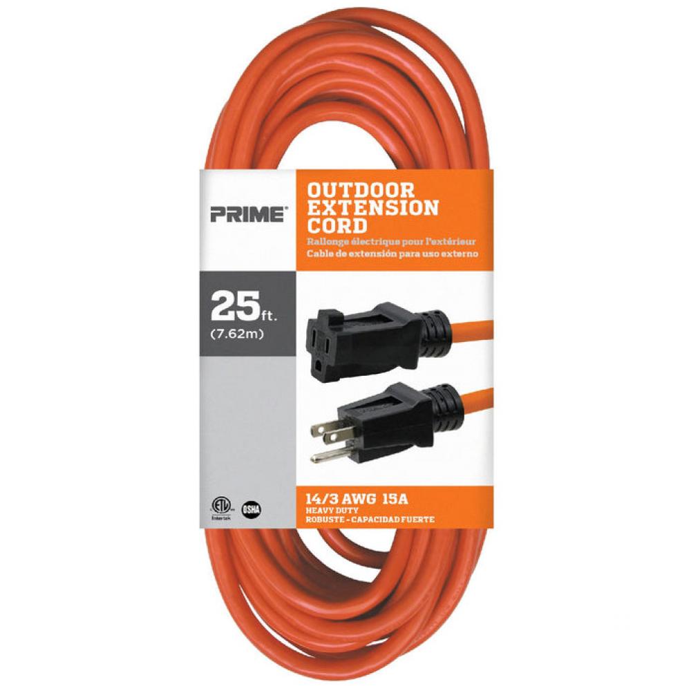 25ft. 14/3 SJTW Orange Outdoor Extension Cord<span class=' ItemWarning' style='display:block;'>Item is usually in stock, but we&#39;ll be in touch if there&#39;s a problem<br /></span>