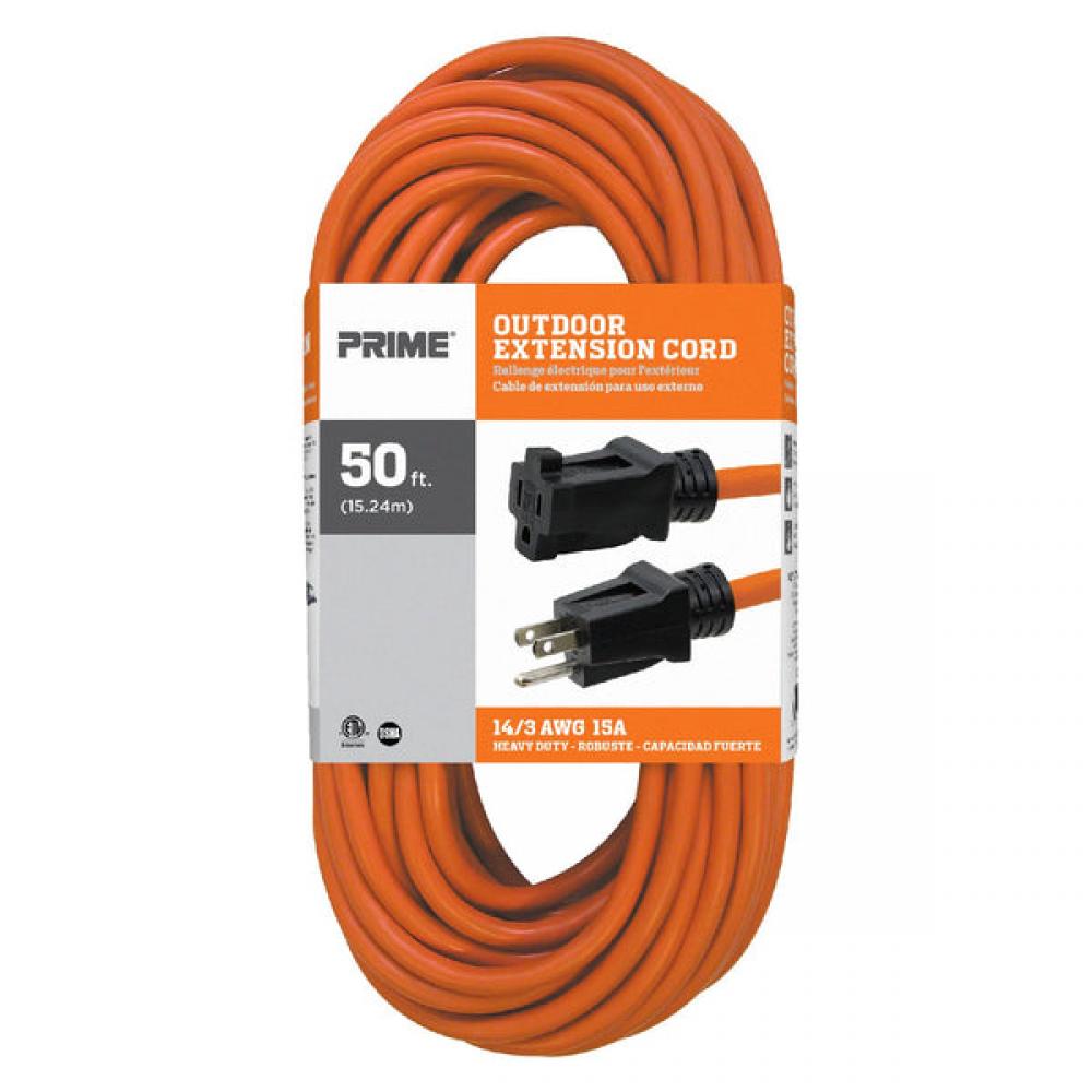 50ft. 14/3 SJTW Orange Outdoor Extension Cord<span class=' ItemWarning' style='display:block;'>Item is usually in stock, but we&#39;ll be in touch if there&#39;s a problem<br /></span>