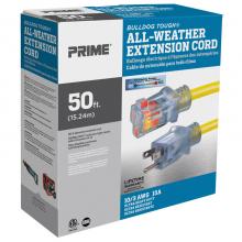 Prime Wire & Cable LT511930 - 50ft. 10/3 SJTOW Yellow Bulldog Tough Extension Cord w/Primelight Indicator Light