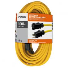Prime Wire & Cable EC500835 - 100ft. 12/3 Yellow Outdoor Extension Cord