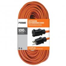 Prime Wire & Cable EC501735 - 100ft. 14/3 SJTW Orange Outdoor Extension Cord