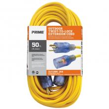 Prime Wire & Cable EC730830 - 50ft 12/3 SJTW TWISTLOCK Extension Cord
