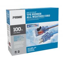 Prime Wire & Cable LT530935 - 100ft.10/3 SJEOW Blue/Orange Arctic Blue All Weather Extension Cord w/Primelight