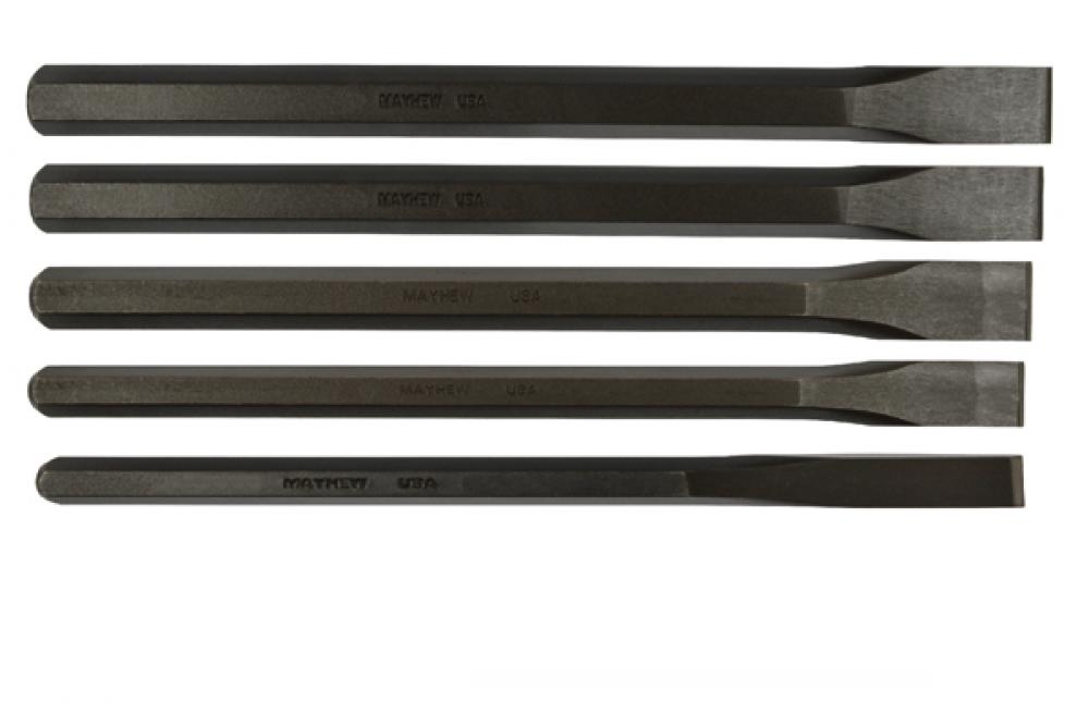 MAYHEW PROâ„¢ 5PC COLD CHISEL SET 150 LINE 15001 Made in the USA<span class=' ItemWarning' style='display:block;'>Item is usually in stock, but we&#39;ll be in touch if there&#39;s a problem<br /></span>