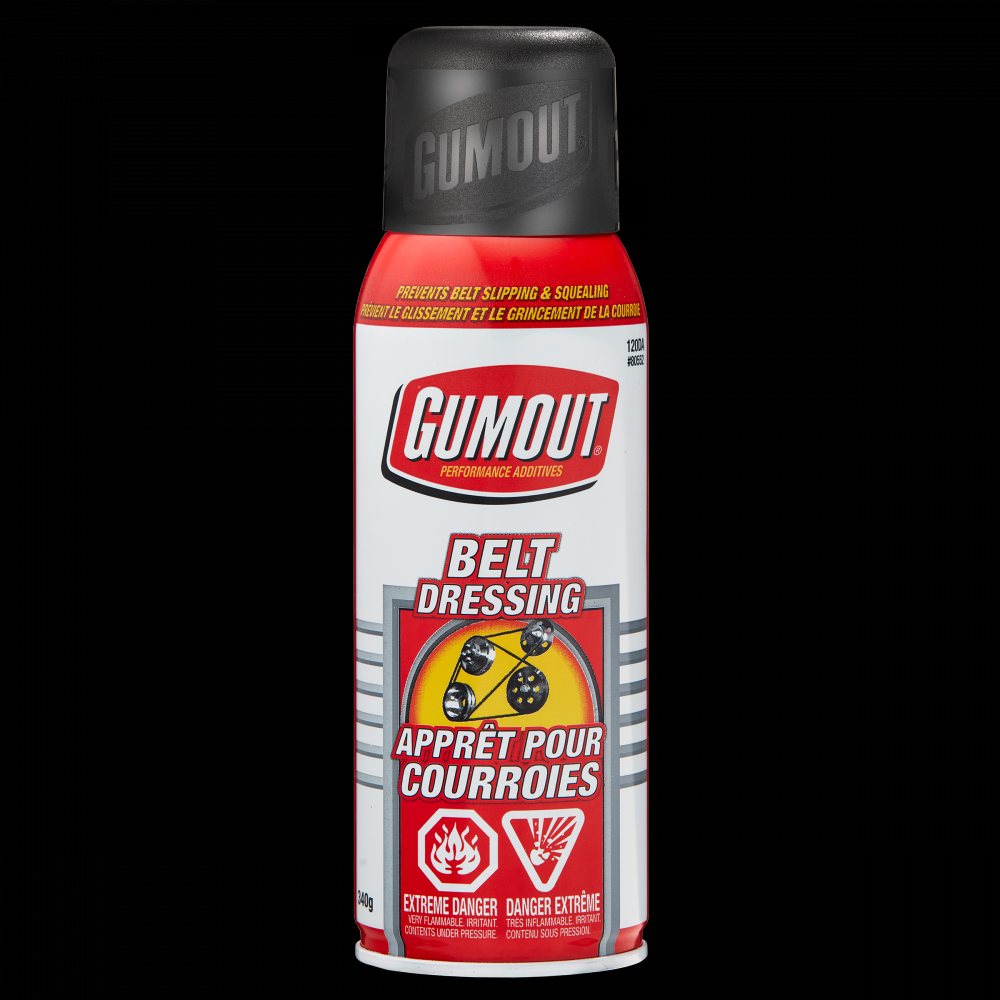 Gumout® Belt Dressing Conditioner 120DA, 340g Aerosol<span class=' ItemWarning' style='display:block;'>Item is usually in stock, but we&#39;ll be in touch if there&#39;s a problem<br /></span>