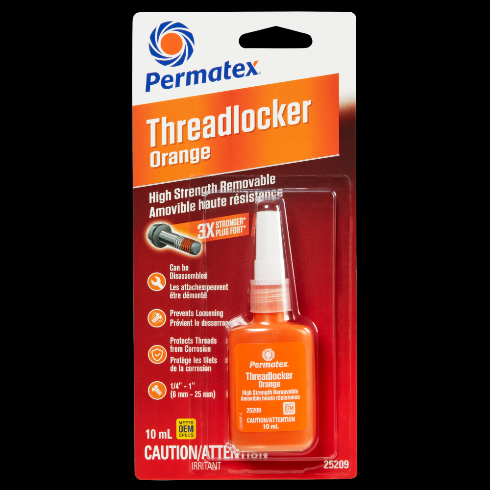 Permatex® Orange High Strength Removable Threadlocker, 10mL<span class=' ItemWarning' style='display:block;'>Item is usually in stock, but we&#39;ll be in touch if there&#39;s a problem<br /></span>