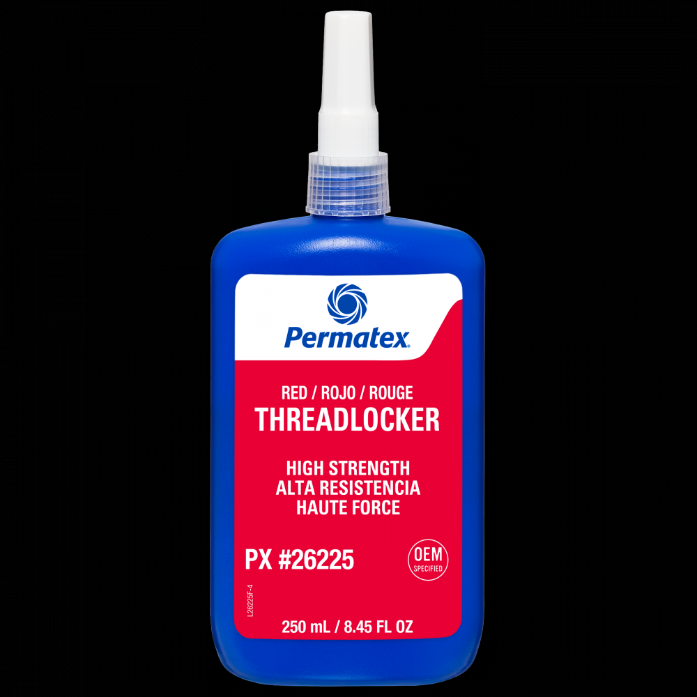 Permatex® Red High Strength 262 Threadlocker, 250mL Bottle<span class=' ItemWarning' style='display:block;'>Item is usually in stock, but we&#39;ll be in touch if there&#39;s a problem<br /></span>
