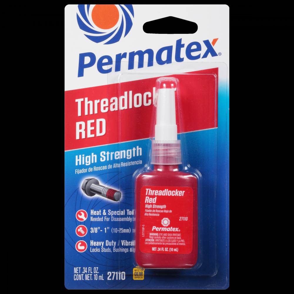 Permatex® Red High Strength 271 Threadlocker, 10mL Bottle<span class=' ItemWarning' style='display:block;'>Item is usually in stock, but we&#39;ll be in touch if there&#39;s a problem<br /></span>