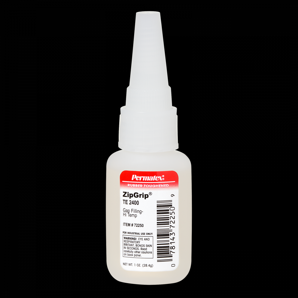 Permatex® Zip Grip® Instant Adhesive, Toughened, TE 2400, 28.4g Bottle<span class=' ItemWarning' style='display:block;'>Item is usually in stock, but we&#39;ll be in touch if there&#39;s a problem<br /></span>