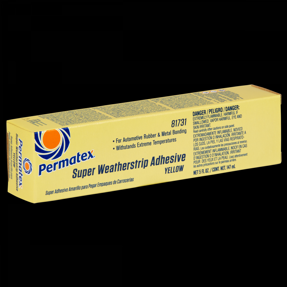 Permatex® Super Weatherstrip Adhesive - Yellow, 147mL Boxed Tube<span class=' ItemWarning' style='display:block;'>Item is usually in stock, but we&#39;ll be in touch if there&#39;s a problem<br /></span>