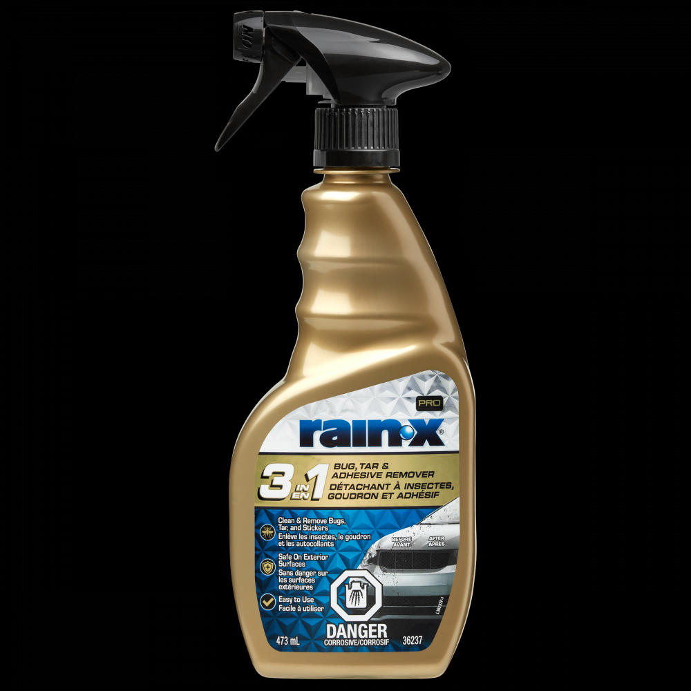 RAIN-X 3IN1 BUG TAR ADHESIVE REMOVER, 473ML BOTTLE<span class=' ItemWarning' style='display:block;'>Item is usually in stock, but we&#39;ll be in touch if there&#39;s a problem<br /></span>