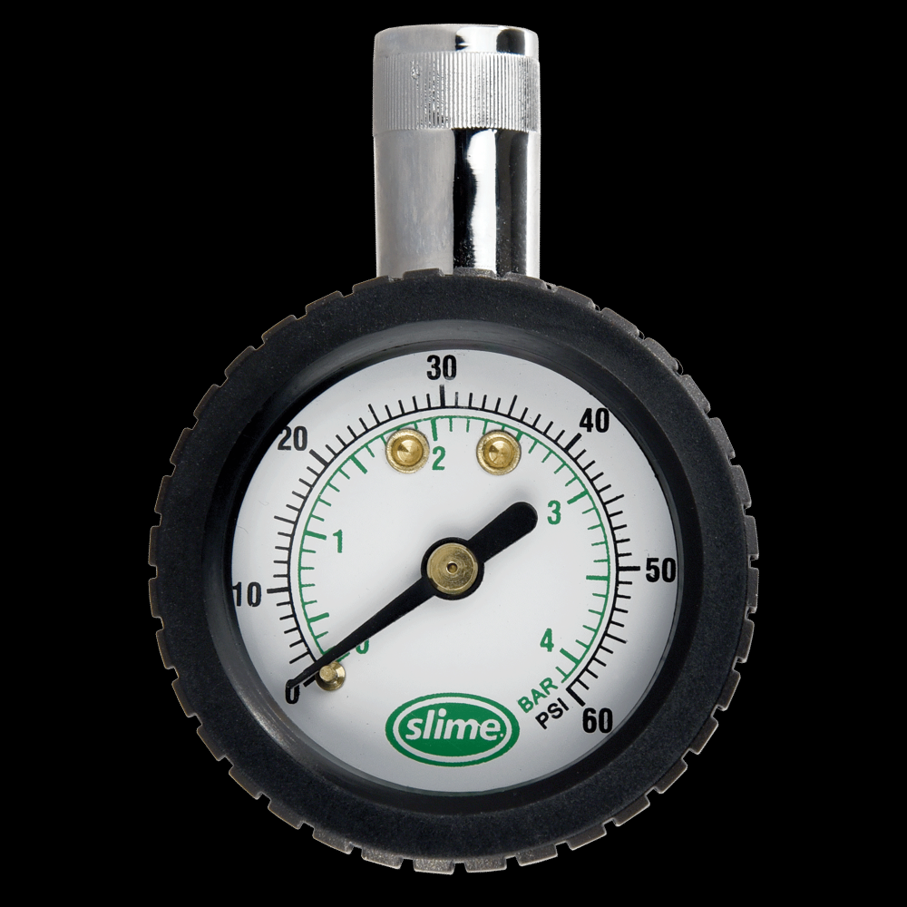 Slime® 5-60 PSI Dial Tire Pressure Gauge with Magnet<span class=' ItemWarning' style='display:block;'>Item is usually in stock, but we&#39;ll be in touch if there&#39;s a problem<br /></span>