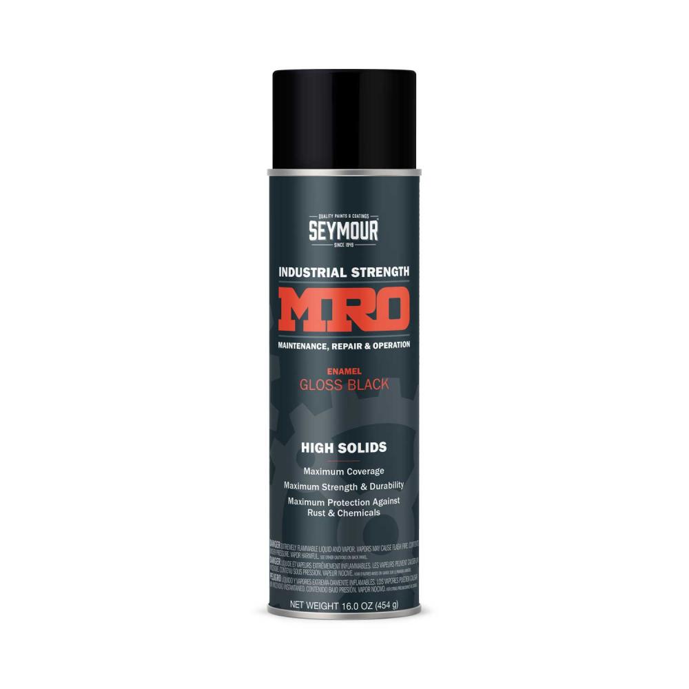 Industrial MRO High Solid Enamel Spray Paint, Gloss Black (16 oz.)<span class=' ItemWarning' style='display:block;'>Item is usually in stock, but we&#39;ll be in touch if there&#39;s a problem<br /></span>