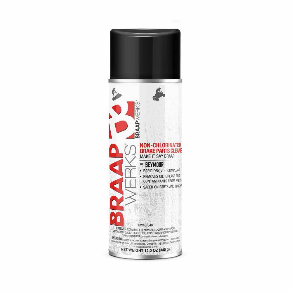 BW16-348 Seymour Braap Werks Non-Clorinated Brake Cleaner (12 oz.)<span class=' ItemWarning' style='display:block;'>Item is usually in stock, but we&#39;ll be in touch if there&#39;s a problem<br /></span>