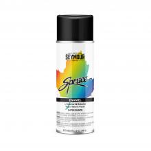 Seymour of Sycamore 0000980024 - Spruce Enamel Spray Paint, Satin Black (12 oz.)