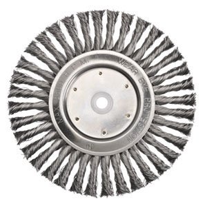 150mm, 0.5mm Wire, Twist Knot Wheel with 22.2mm bore<span class=' ItemWarning' style='display:block;'>Item is usually in stock, but we&#39;ll be in touch if there&#39;s a problem<br /></span>