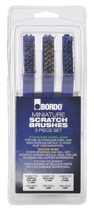Miniature 3 Piece Scratch Brush Set<span class=' ItemWarning' style='display:block;'>Item is usually in stock, but we&#39;ll be in touch if there&#39;s a problem<br /></span>