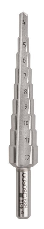 M2-HSS Straight Flute Step Drill 4-12mm<span class=' ItemWarning' style='display:block;'>Item is usually in stock, but we&#39;ll be in touch if there&#39;s a problem<br /></span>