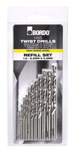Bordo 2007-M1S - 12 Piece HSS Bright Finish Drill Refill Set