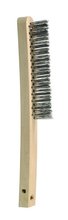 Bordo 5170-SW-3RC - Long Wooden Handle Convex Scratch Brush 0.35mm, 3x14 Rows Steel Wire