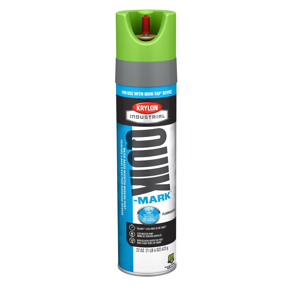 Krylon® Industrial Quik-Tap TallBoy Water-Based Marking Paint, Fluorescent Green<span class=' ItemWarning' style='display:block;'>Item is usually in stock, but we&#39;ll be in touch if there&#39;s a problem<br /></span>