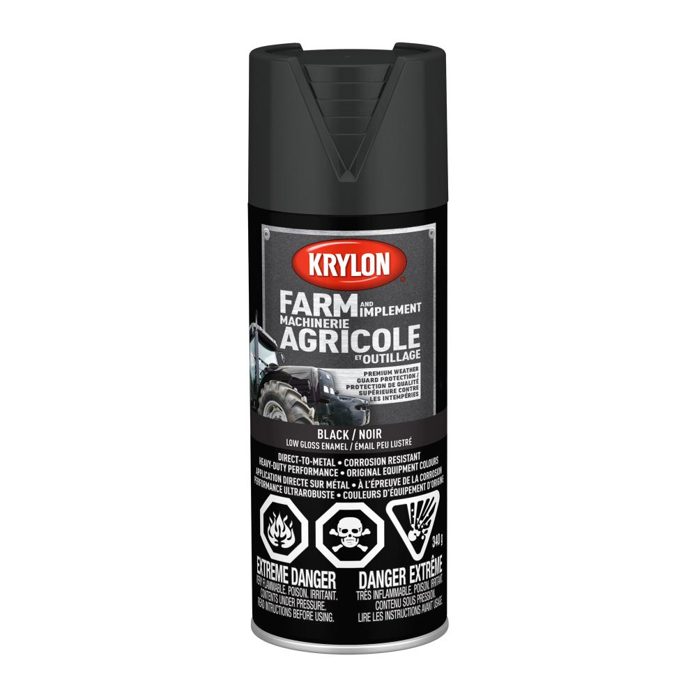 Krylon® Farm & Implement Spray Paint, Low Gloss, Black, 340 g<span class=' ItemWarning' style='display:block;'>Item is usually in stock, but we&#39;ll be in touch if there&#39;s a problem<br /></span>