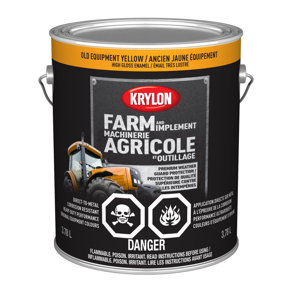 Krylon® Farm & Implement Paint Brush On, High Gloss, Old Equipment Yellow, 3.78<span class=' ItemWarning' style='display:block;'>Item is usually in stock, but we&#39;ll be in touch if there&#39;s a problem<br /></span>