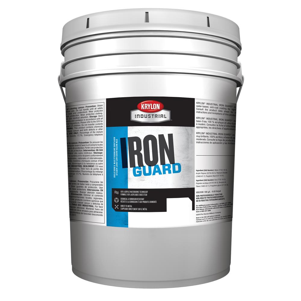Krylon Industrial Iron Guard Water-Based Acrylic Enamel, Flat, Gray Primer, 5 Gallon<span class=' ItemWarning' style='display:block;'>Item is usually in stock, but we&#39;ll be in touch if there&#39;s a problem<br /></span>
