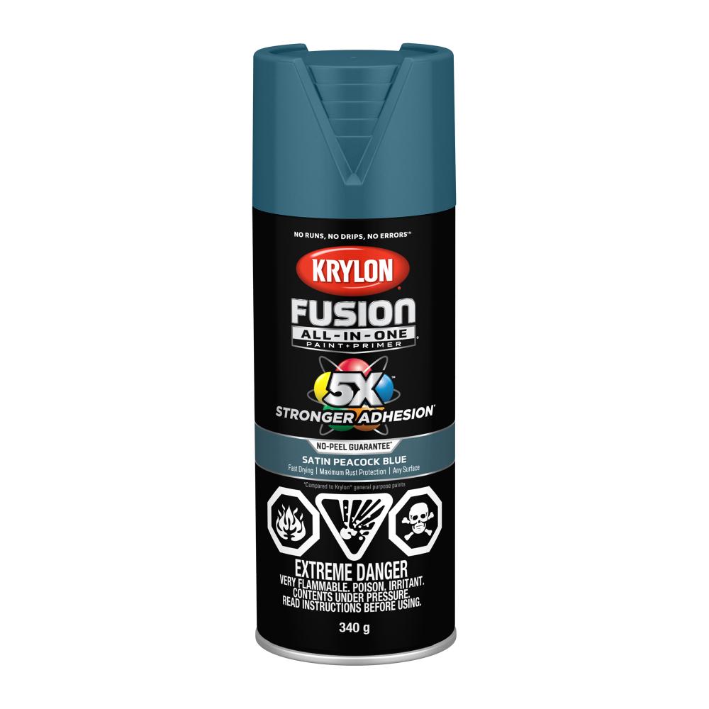 Krylon® Fusion All-in-One™ Satin, Peacock Blue, 340 g<span class=' ItemWarning' style='display:block;'>Item is usually in stock, but we&#39;ll be in touch if there&#39;s a problem<br /></span>