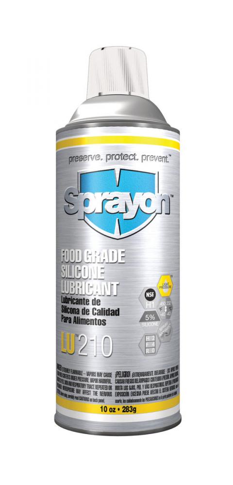 Sprayon LU210 Food Grade Silicone Lubricant, 10 oz.<span class=' ItemWarning' style='display:block;'>Item is usually in stock, but we&#39;ll be in touch if there&#39;s a problem<br /></span>