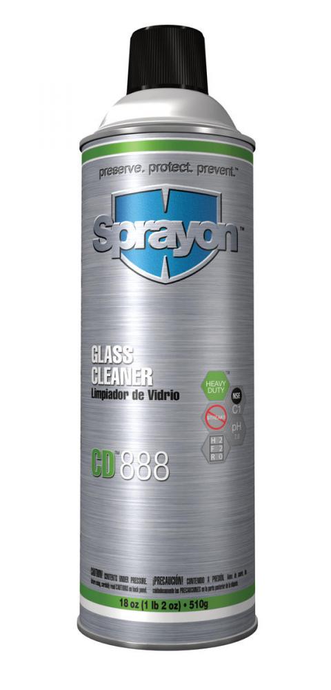 Sprayon CD888 Glass Cleaner, 18 oz.<span class=' ItemWarning' style='display:block;'>Item is usually in stock, but we&#39;ll be in touch if there&#39;s a problem<br /></span>