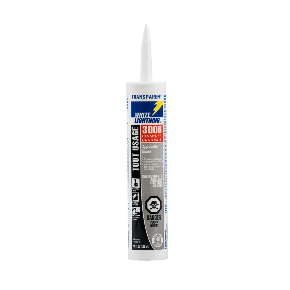 White Lightning® 3006™ Advanced Formula Caulk, White, 295 mL<span class=' ItemWarning' style='display:block;'>Item is usually in stock, but we&#39;ll be in touch if there&#39;s a problem<br /></span>