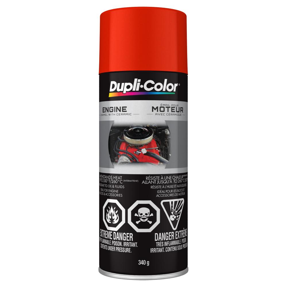 Dupli-Color Engine Enamel with Ceramic, Chevrolet Orange-Red, 12 oz.<span class=' ItemWarning' style='display:block;'>Item is usually in stock, but we&#39;ll be in touch if there&#39;s a problem<br /></span>